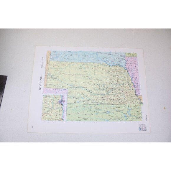 Nebraska Nevada Cosmopolitan Atlas Map Vintage 92103 - Picture 5 of 5